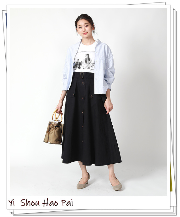 风衣半身裙中长款秋冬穿搭,风衣半裙同系列