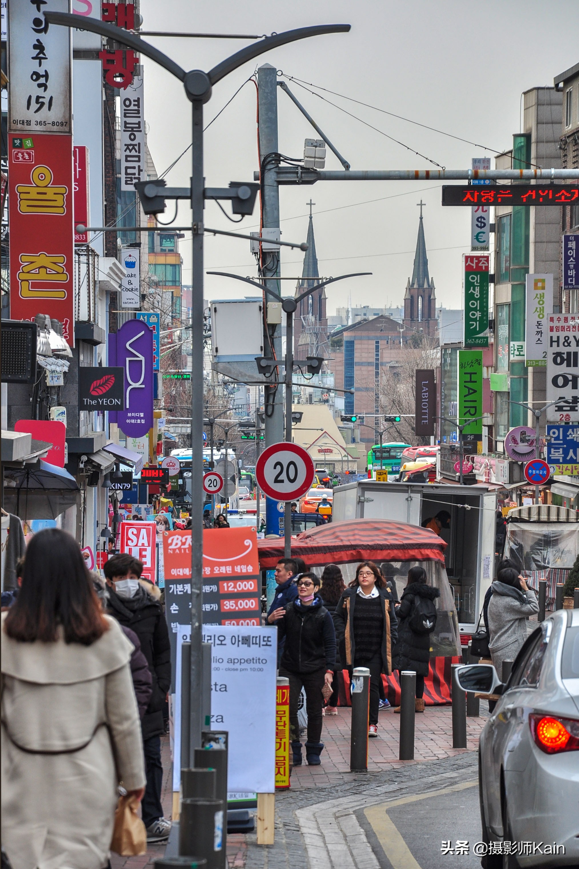 韩国首尔真实街景,寂寞烟火首尔风景