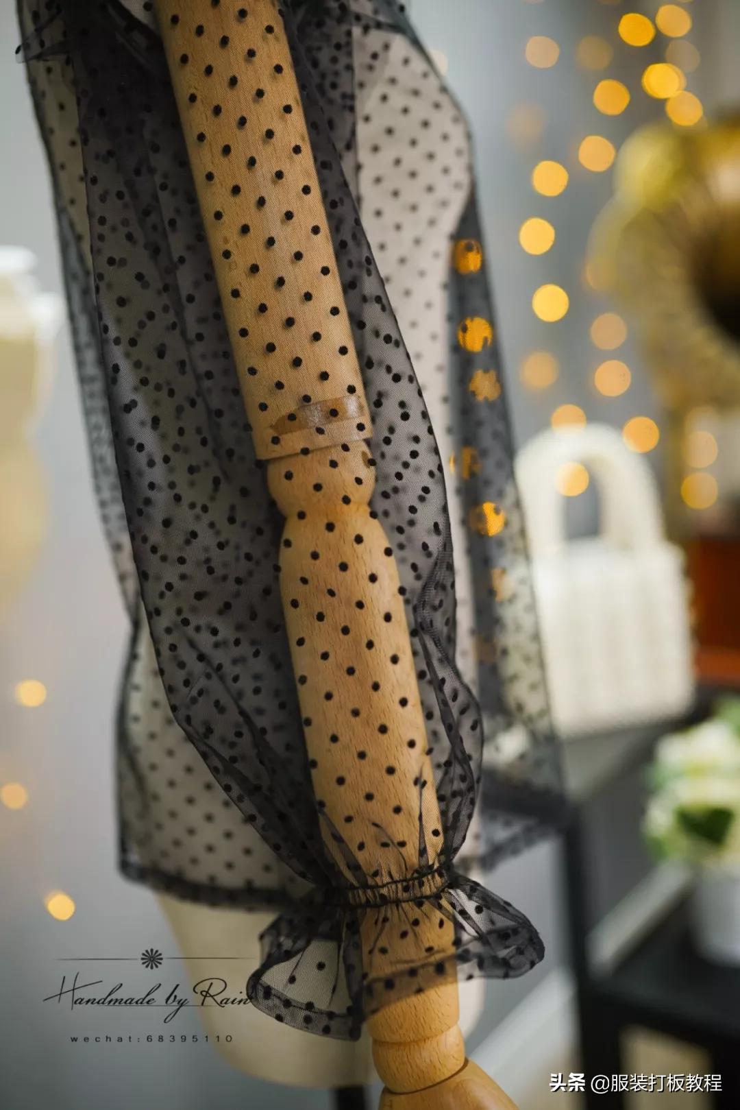 新款蕾丝网纱高领打底衫,蕾丝打底衫裁剪方法教程