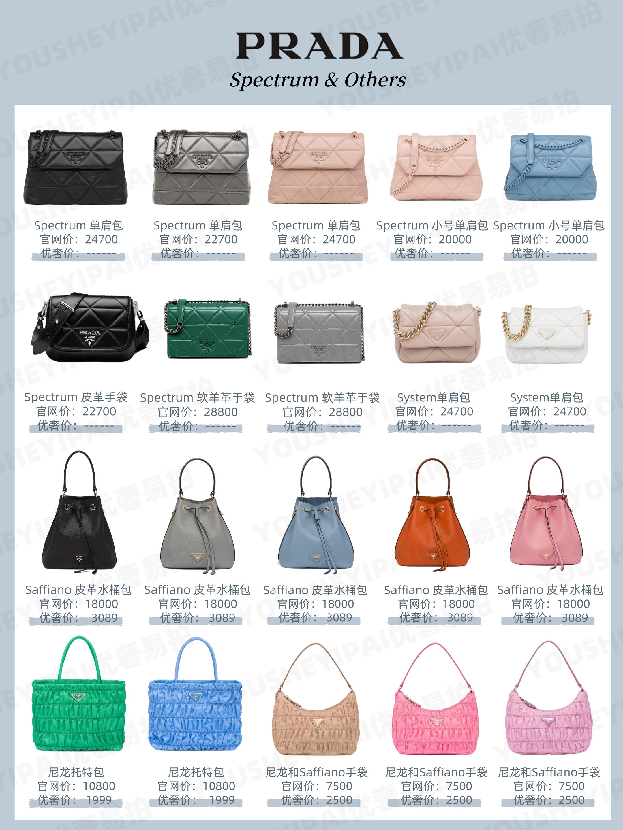 二手prada包包价格和图片,prada三合一包二手价格