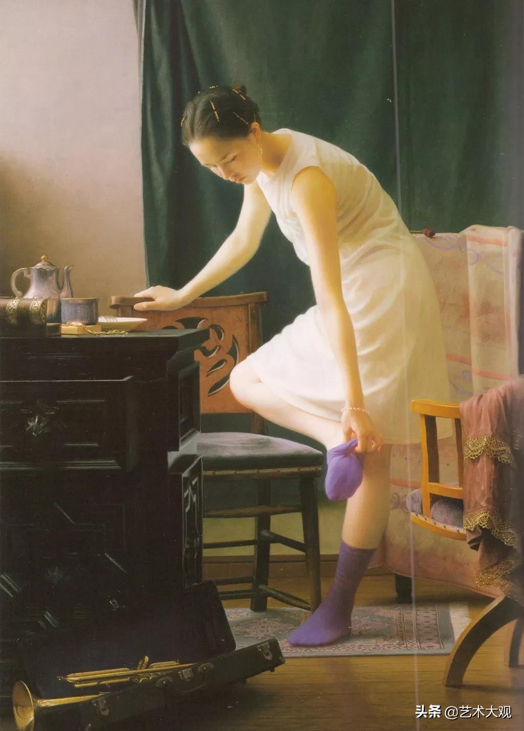 日本当代油画著名画家,日本写实大师作品