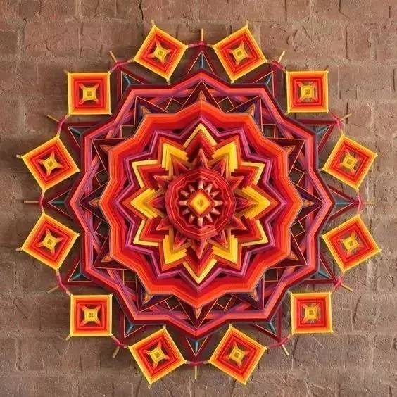 粗毛线绕花朵教程,毛线筷子绕花朵教程