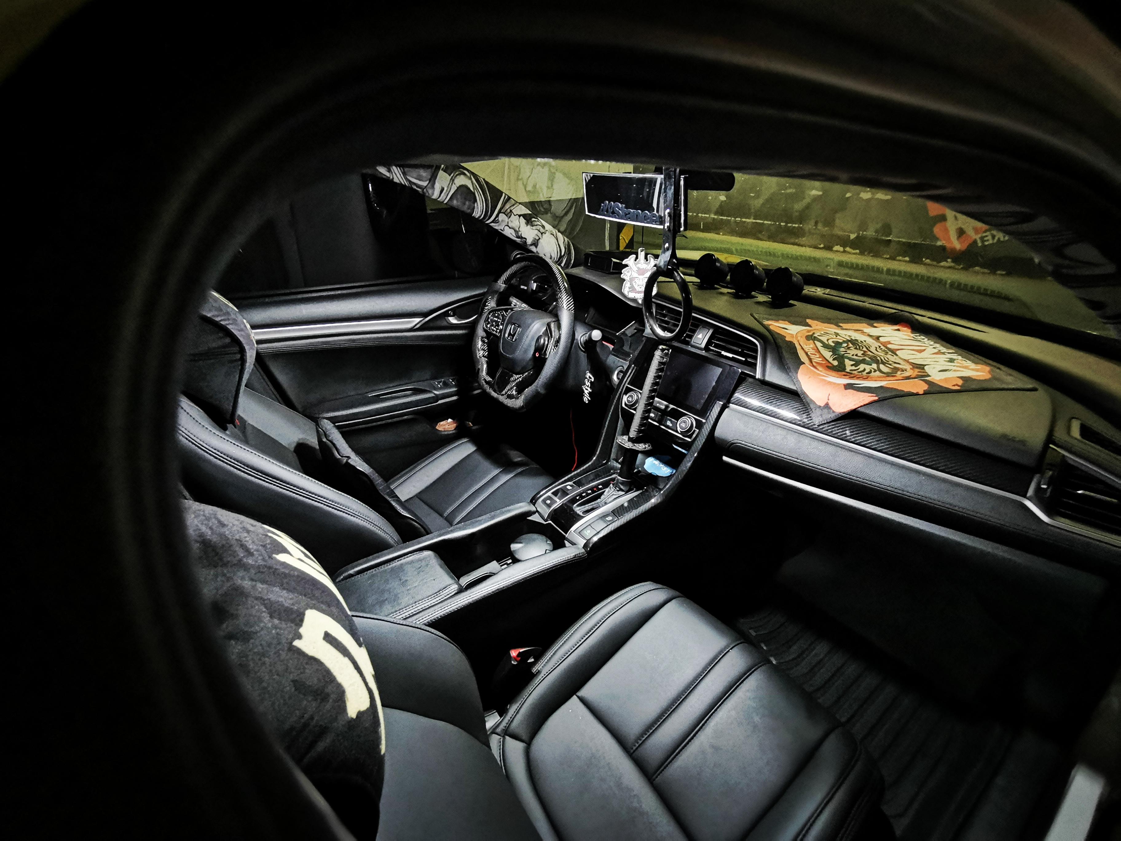 十代思域外观黑白改装方案,十代思域全黑改装