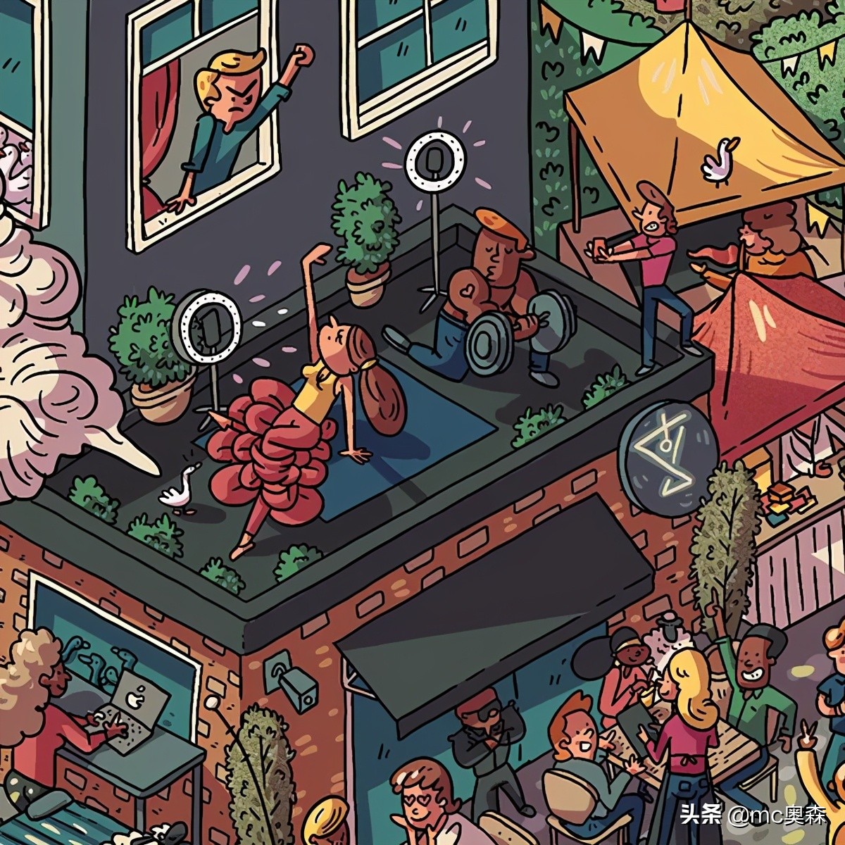 简单又能让人眼前一亮的插画配色,一组很有视觉震撼力的插画作品