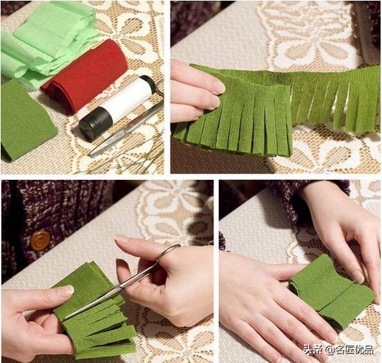 超简易手工环创,树干手工制作环创