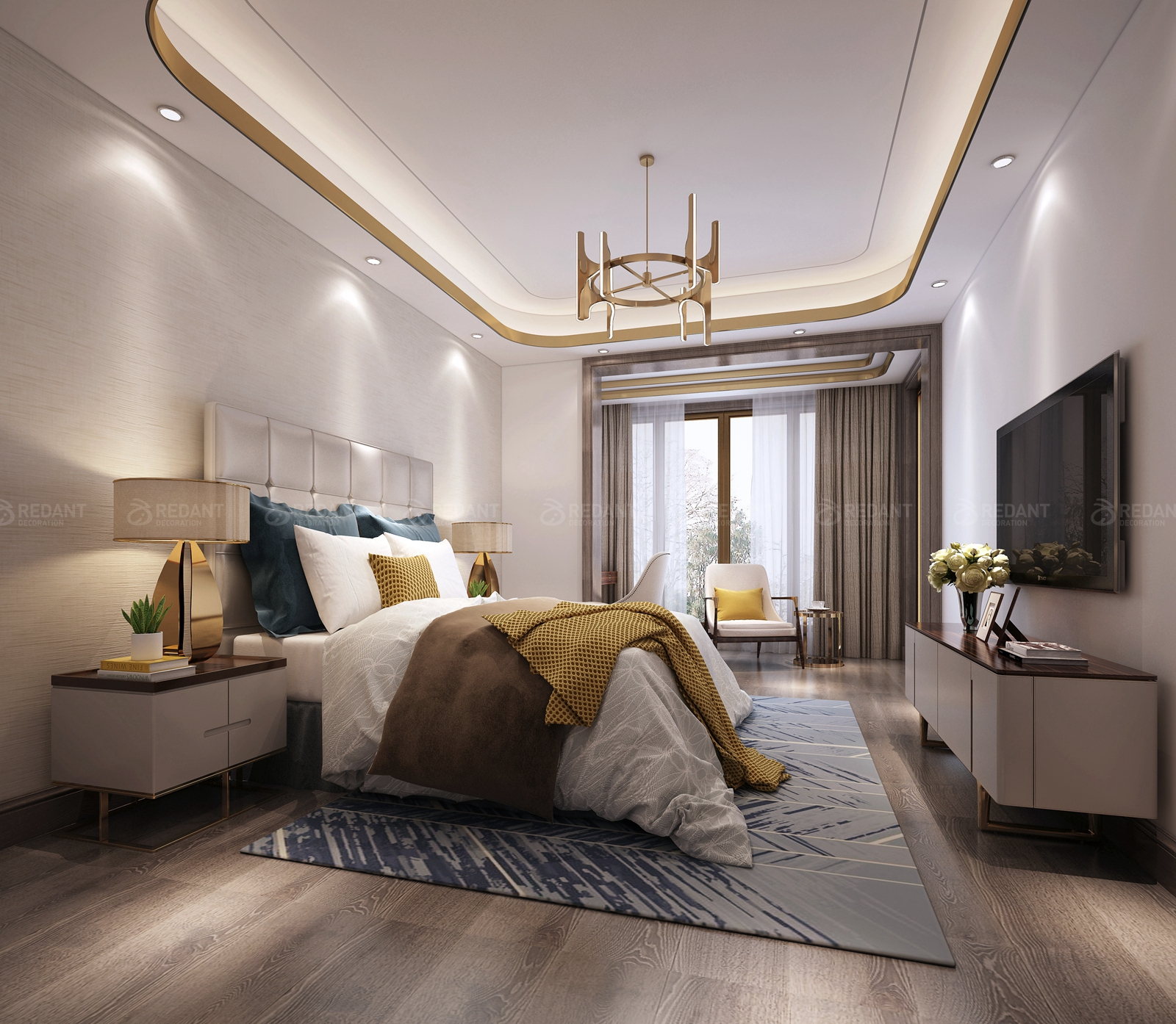 招商小石城别墅装修效果图,恒大城美式轻奢装修效果图