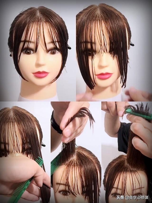 空气加八字刘海是什么样的,空气刘海卷发筒卷八字刘海