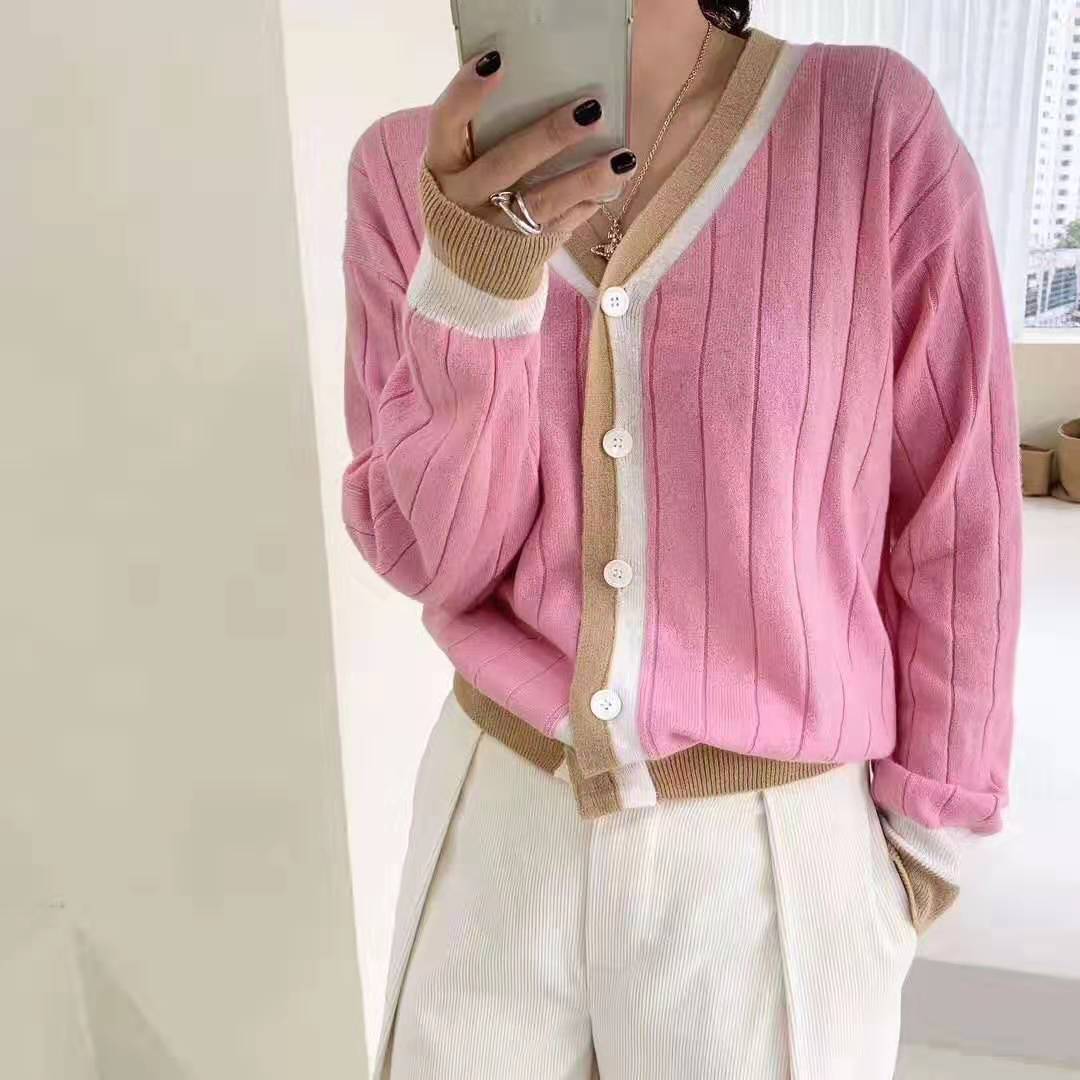 开衫宽松毛衣韩国女装搭配,中长款韩款毛衣打底衫