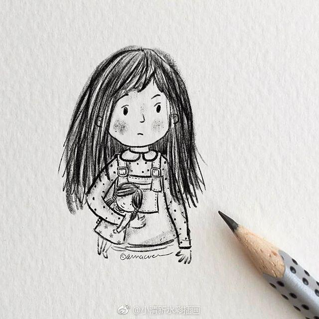 治愈插画手绘简笔画,笔记本插画手绘简笔画