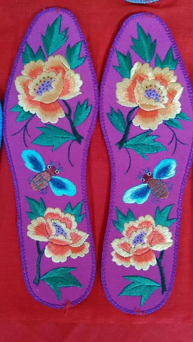 纯手工鞋垫又好学又简单又好看,简单的一针一线纯手工的鞋垫