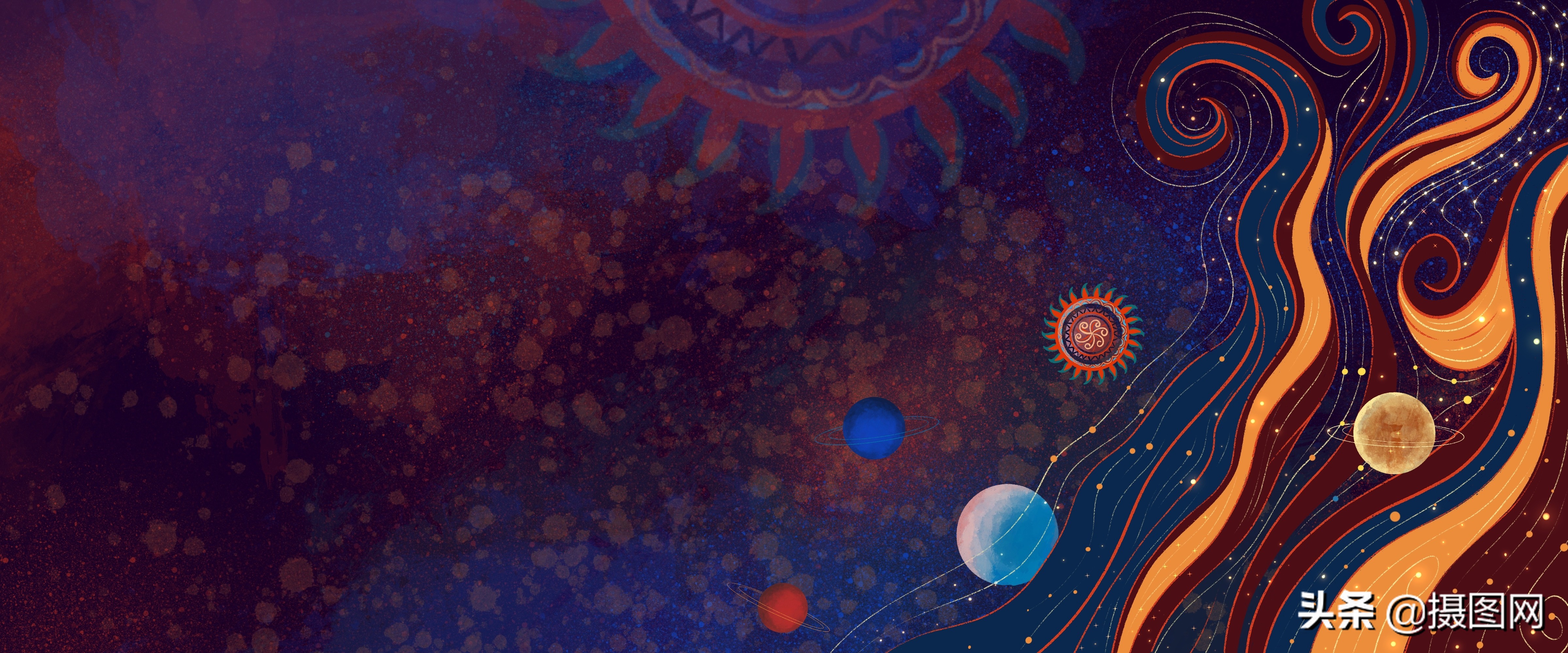 中国风底纹古典素材,国潮插画中国风元素