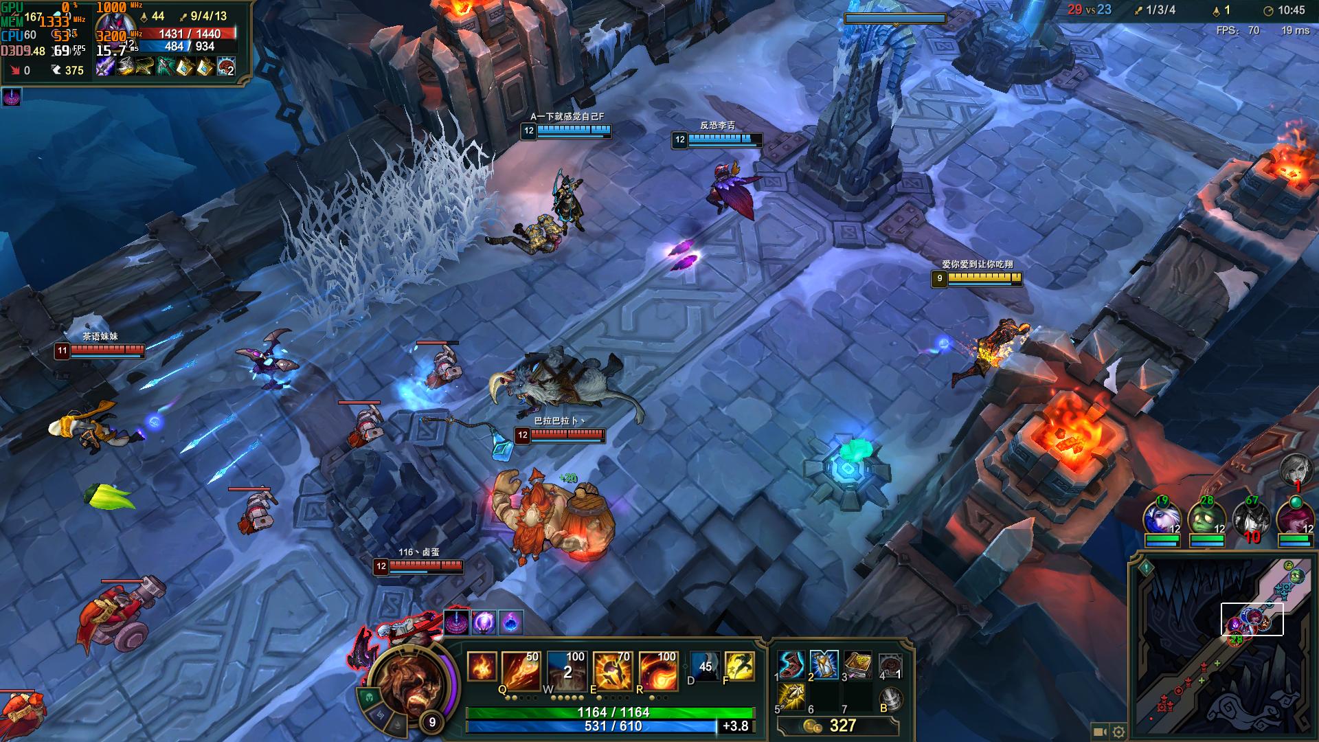 蜗牛用250元的CPU测试全特效LOL，用的还是核显哦，还算不赖呢