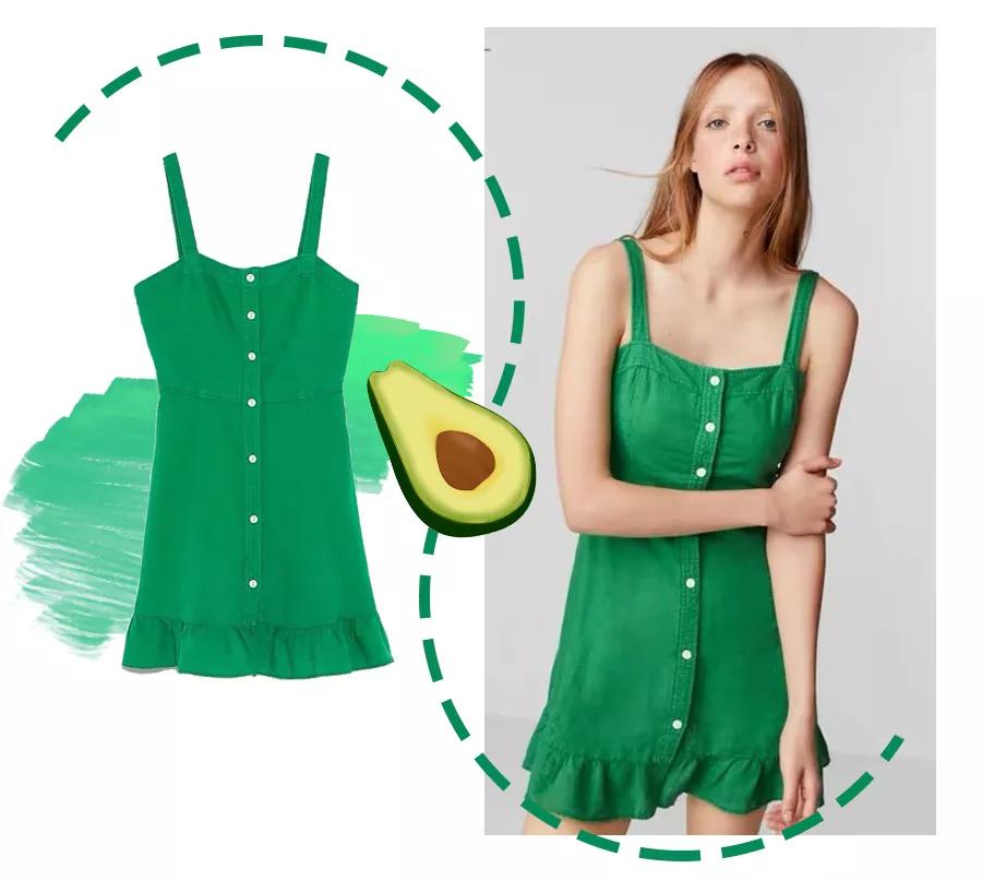 牛油果绿流行,牛油果绿跳色搭配款式