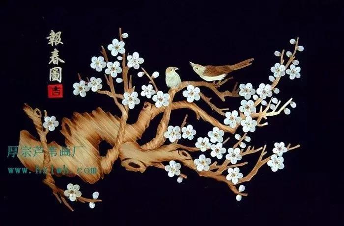 麦秆画芦苇画,最好看的麦秆画