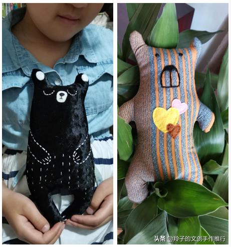 青草香,浆果甜,两只小熊来报到!布艺小熊的教程,收喽