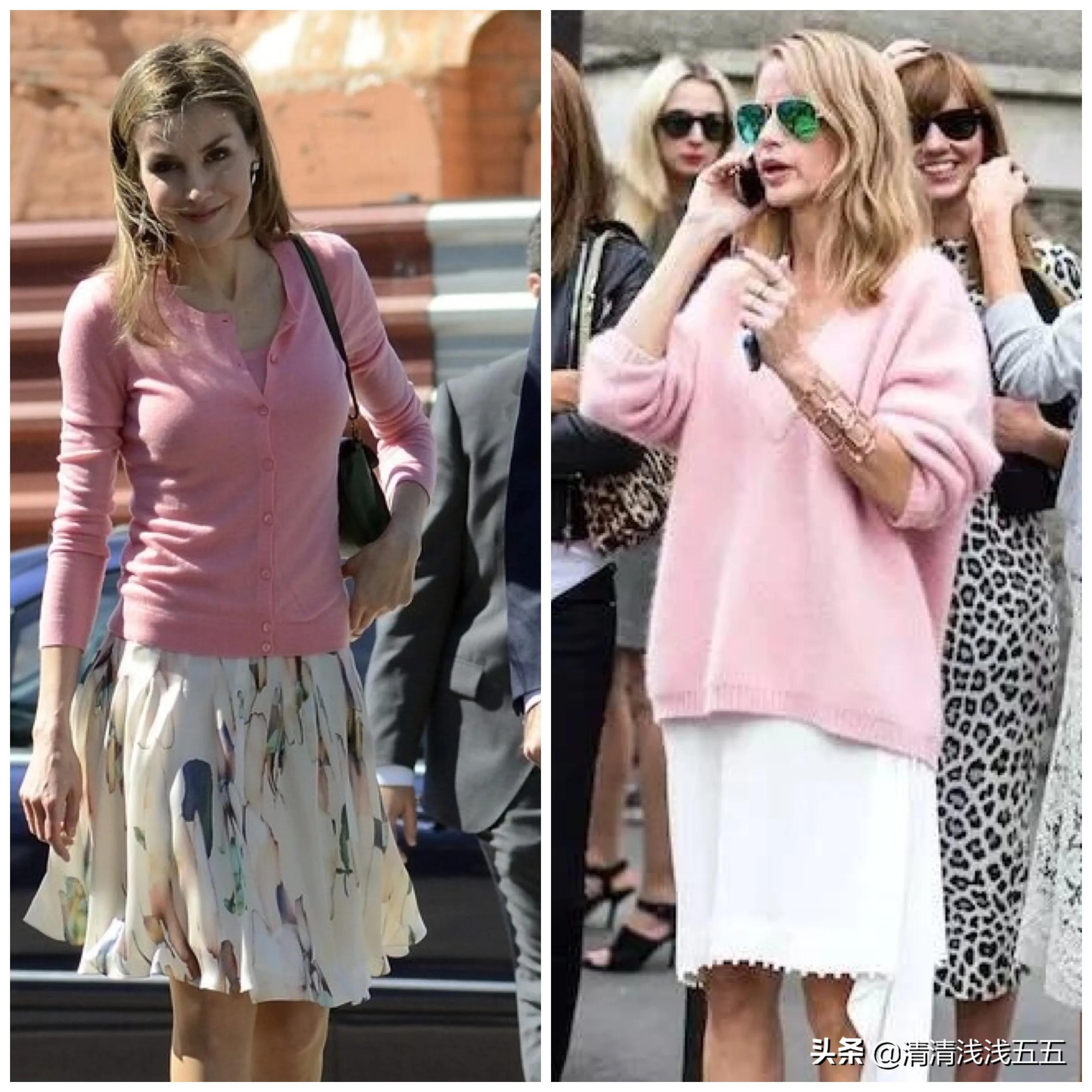 三木粉色系搭配,粉色系裙子搭配