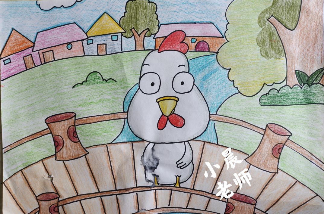 十二生肖简笔画鸡的画法,十二生肖鸡绘画图片