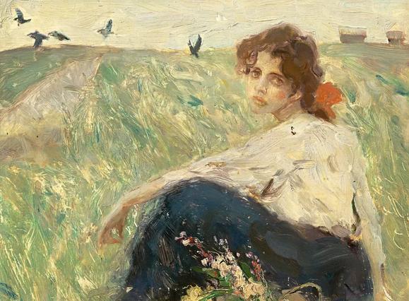 油画家何多苓作品选,1986年当代油画四人展何多苓