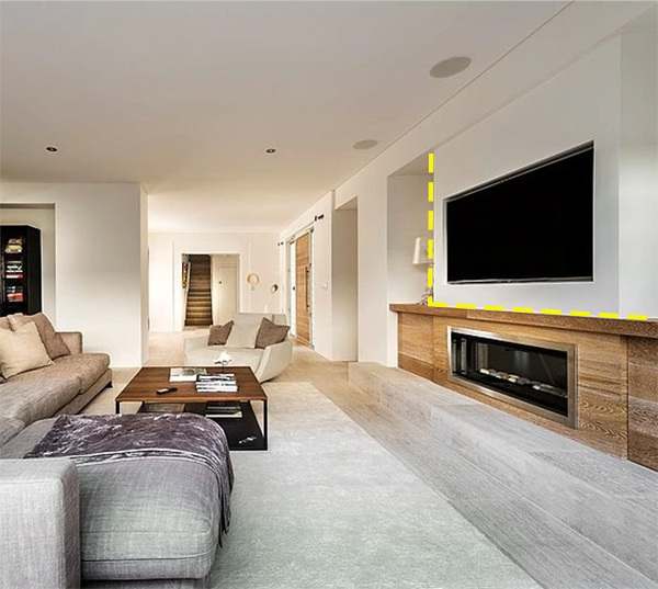 壁龛上面留空怎么做的,电视墙留壁龛