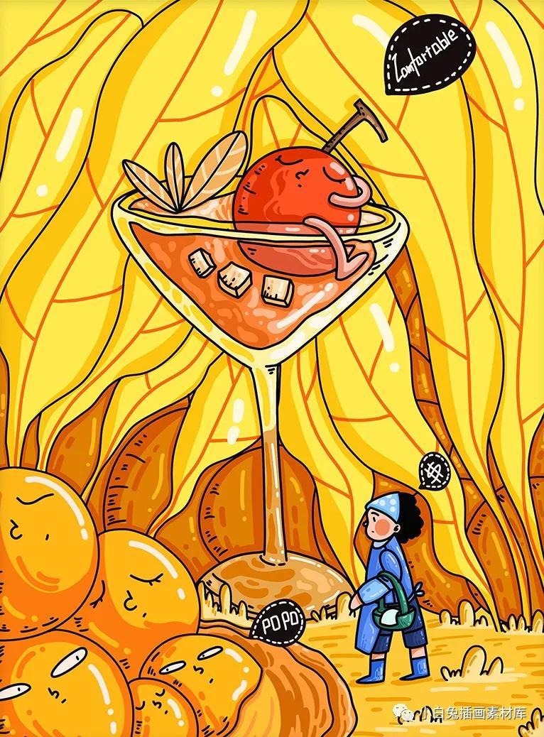 卡通美食插画,卡通美食海报