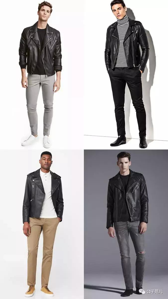 皮夹克机车风,肌肉男机车皮夹克
