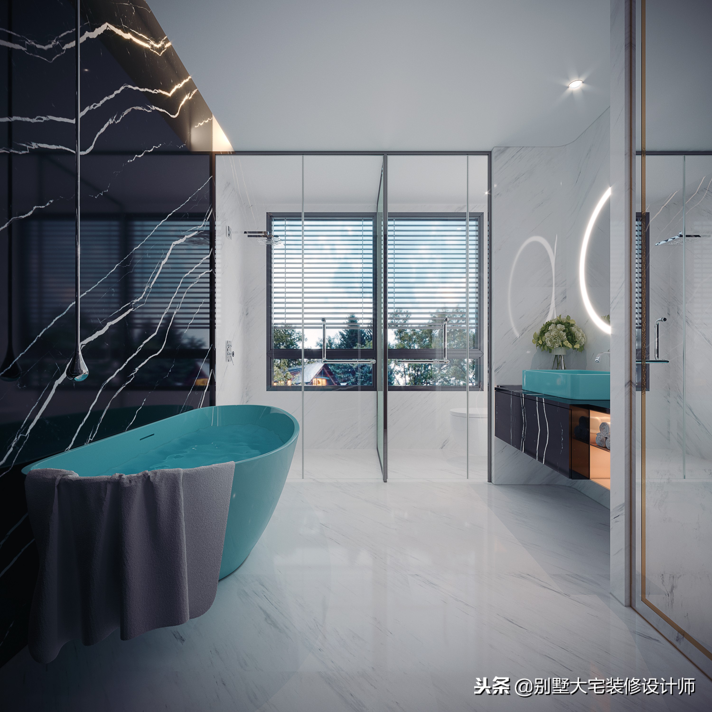 万科经典复式装修效果图,现代别墅装修万科