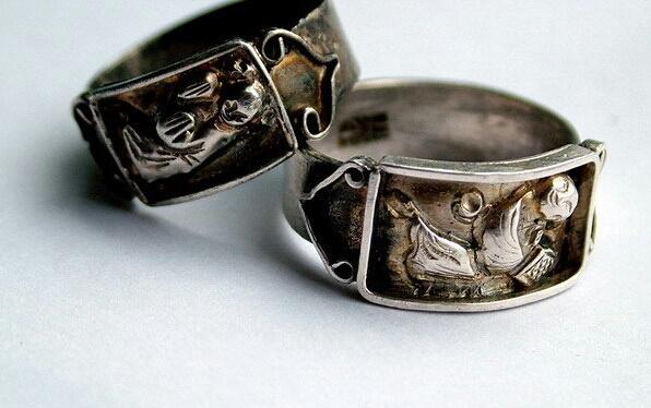 古代的戒指是什么样子的,古代的紫银戒指