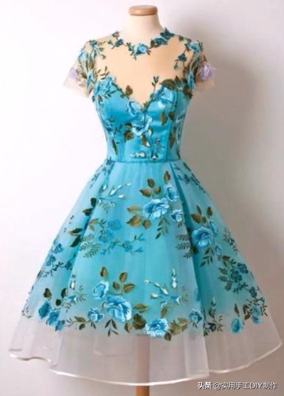 布艺拼接格子裙子,蕾丝拼贴连衣裙