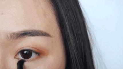 落日眼妆教程内双,大秋天眼妆