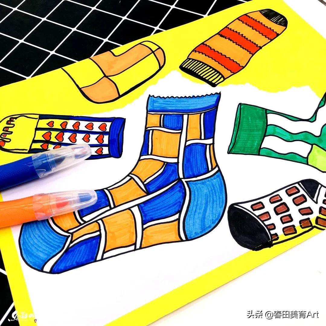 儿童美术袜子教案,创意美术5-6岁课程袜子