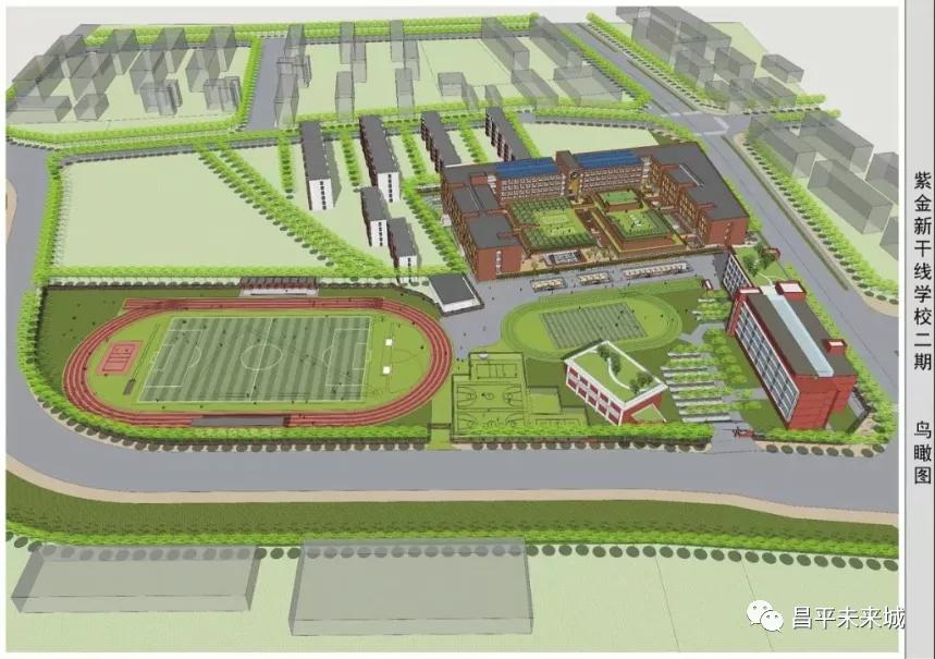 人大附中昌平学校建设规划,人大附中昌平学校二期