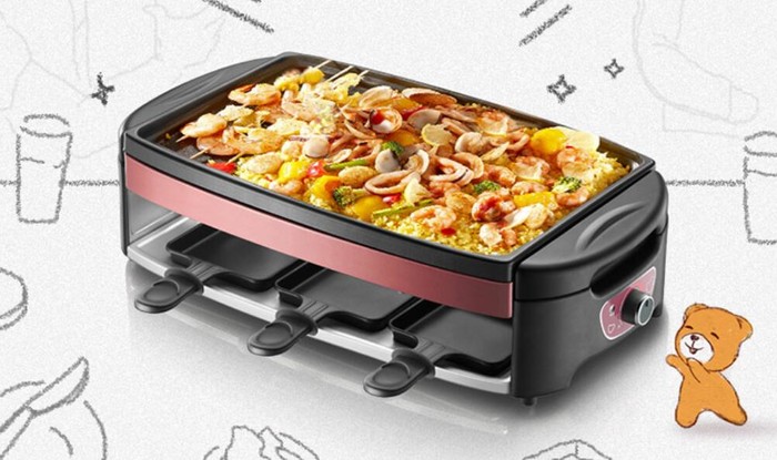 电烧烤炉烤肉烤菜,上烤下煎