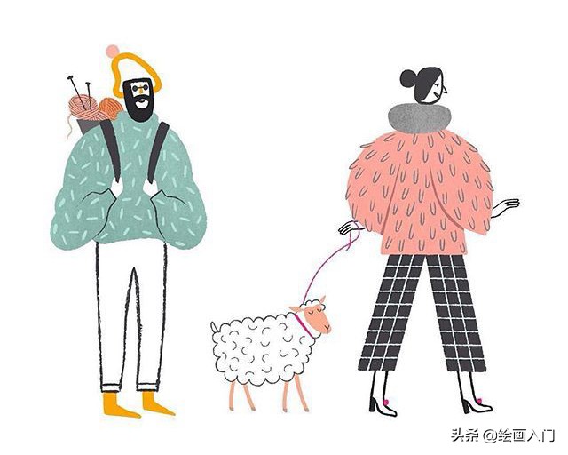 关于《童年》的插画作品,童年我和姥姥手绘插画