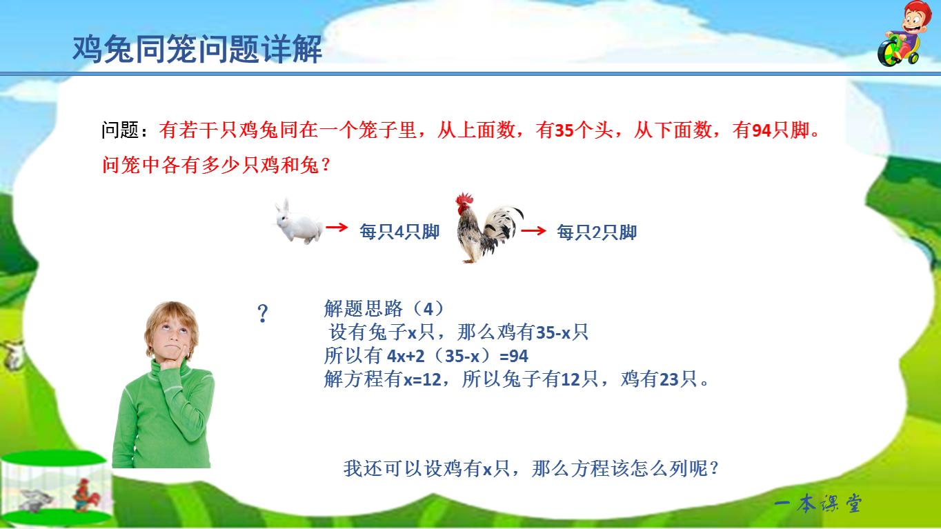 小学奥数鸡兔同笼打包法,小学奥数鸡兔同笼问题用方程解