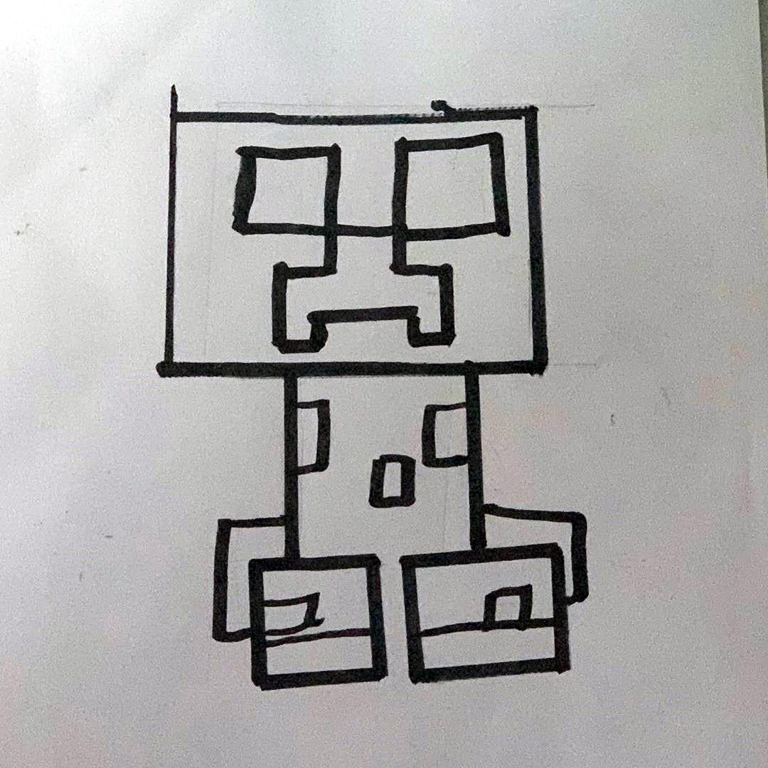 13张出自小学生之手,惊为天人的mc像素画!连数学书都不放过