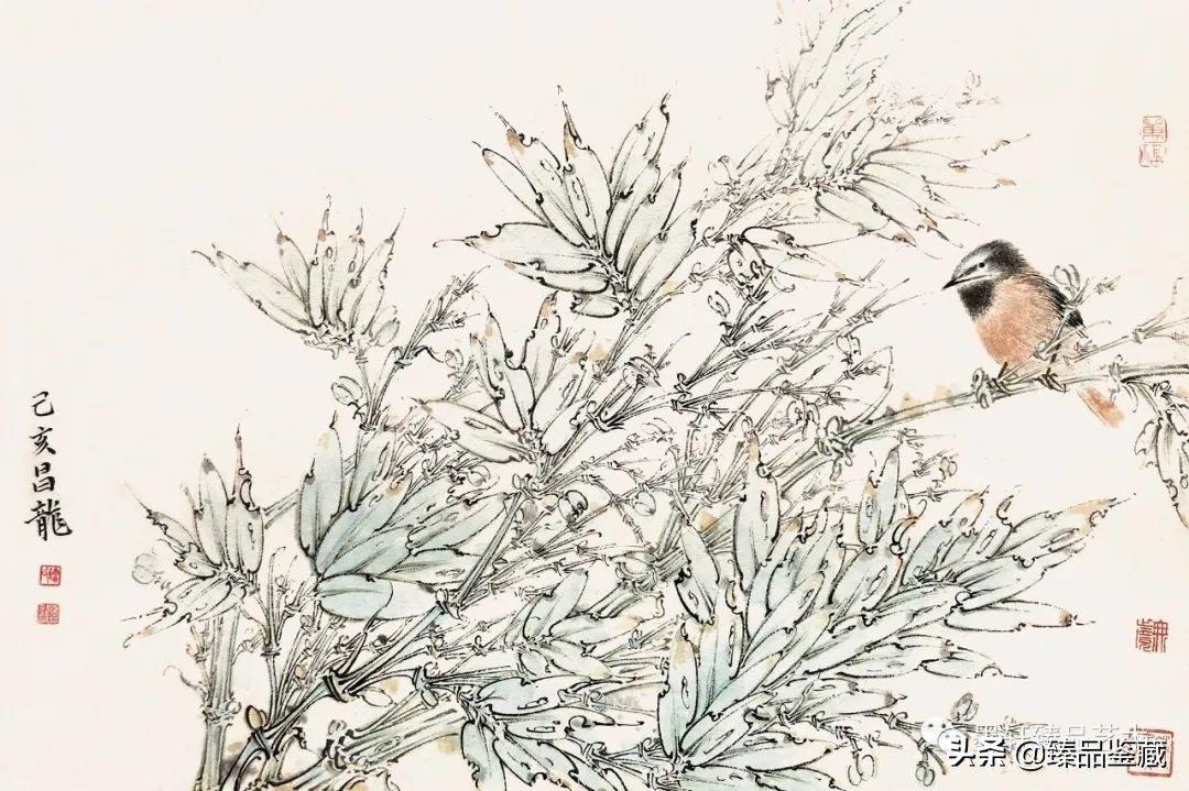 谭昌龙工笔画作品欣赏,年画作品创意画牛年