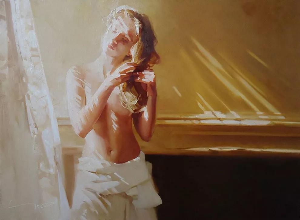 俄罗斯画家维克多风景油画,俄罗斯画家希施金的森林油画