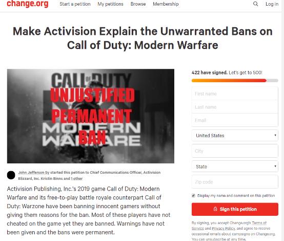 使命召唤战区封号伤及无辜，玩家集体申诉，动视进退两难