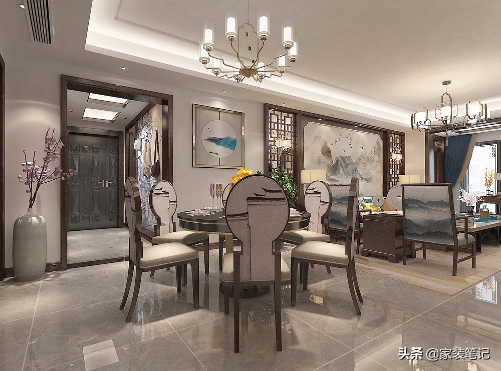 130平四房两厅两卫中式装修效果图,120平米小户型纯中式装修古典奢华