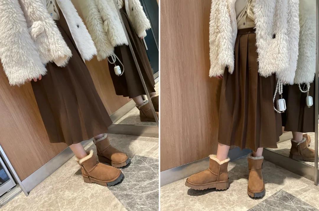 温暖雪地靴冬季怎么搭才美,舒适时尚秋冬雪地靴