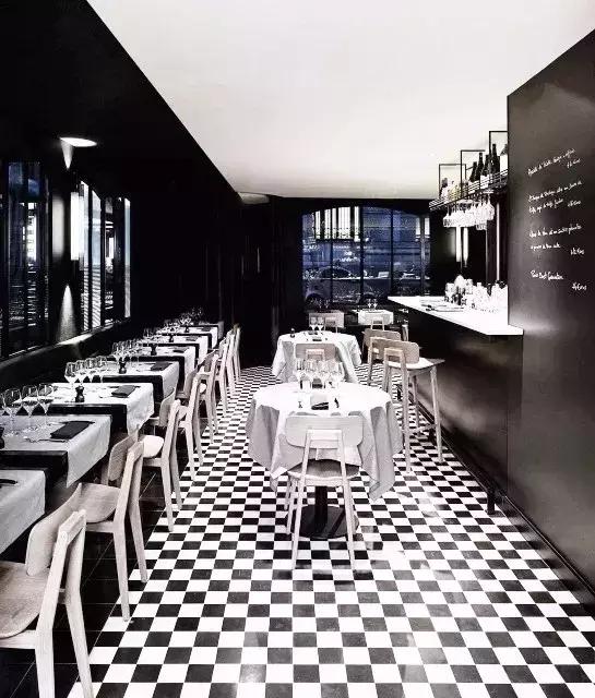 黑白格瓷砖法式,瓷砖黑白风格