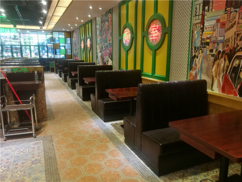 餐饮流行沙发卡座款式,100种餐厅卡座设计