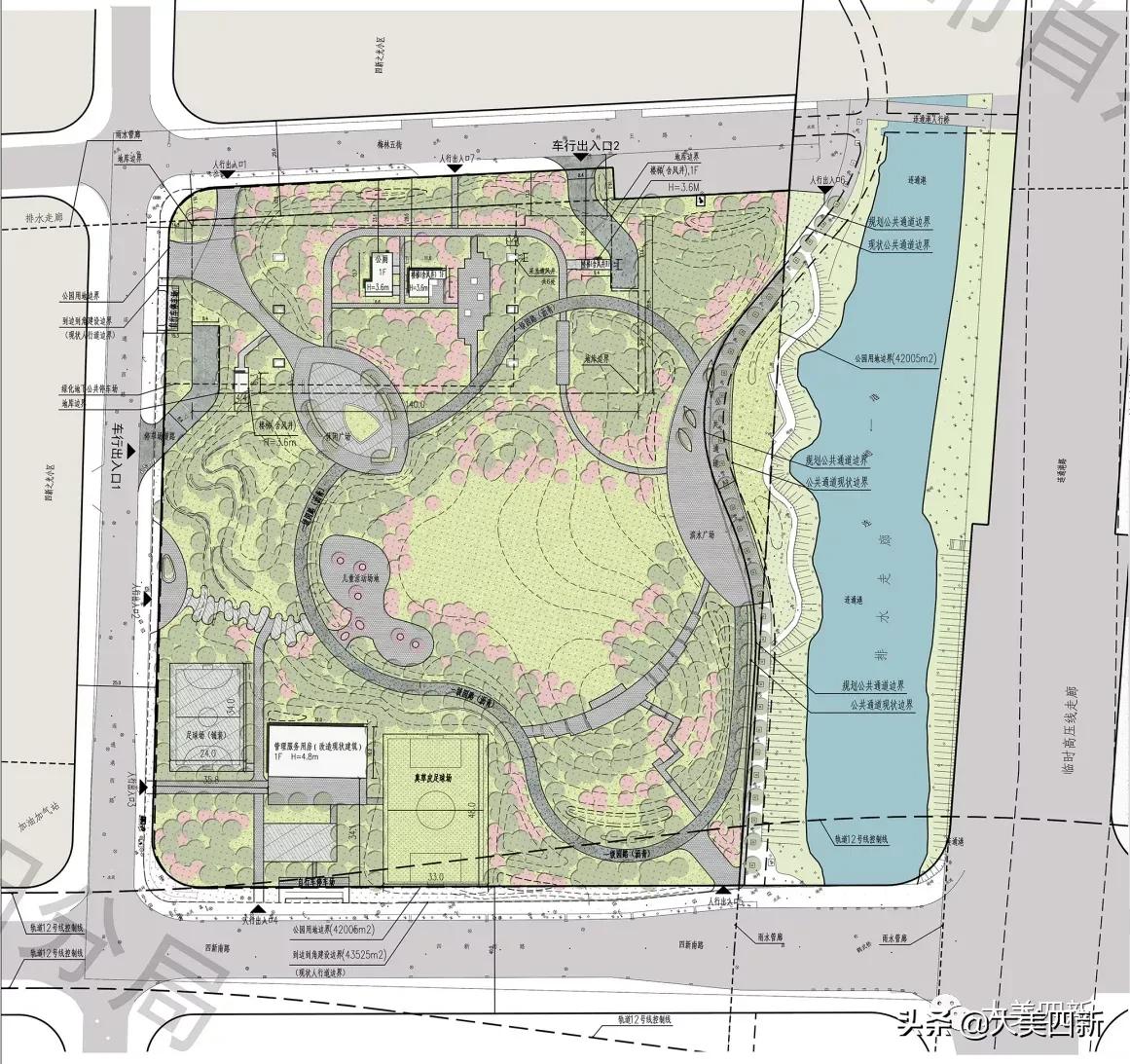 四新莲花公园效果图,汉阳四新莲花公园