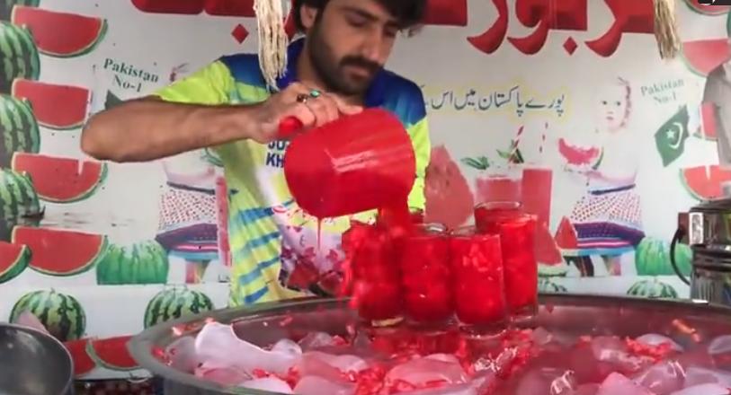 外国冰镇西瓜汁,炎热的夏天喝西瓜汁