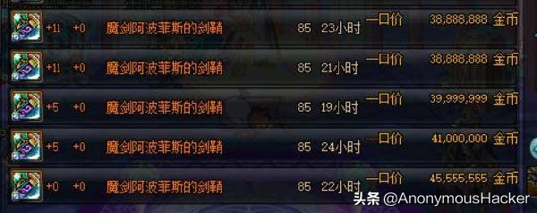 盘点dnf老版本经典装备,dnf老版本最稀有的史诗