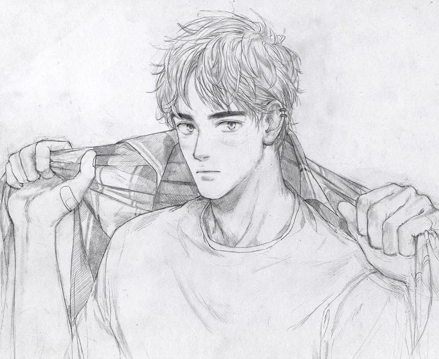 绘画手绘动漫铅笔画,绘画灵感儿童