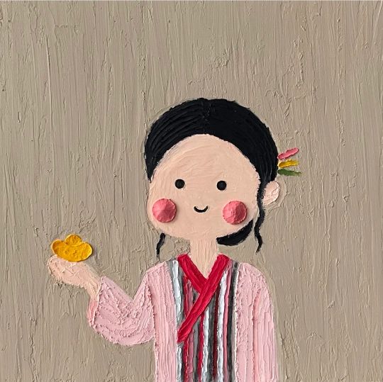 卡通头像可爱呆萌油画,油画风头像卡通