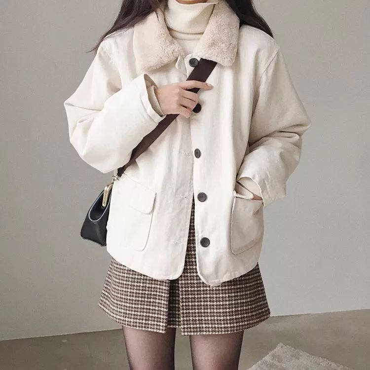 韩国冬季穿搭街拍模特,韩国ins网模穿搭