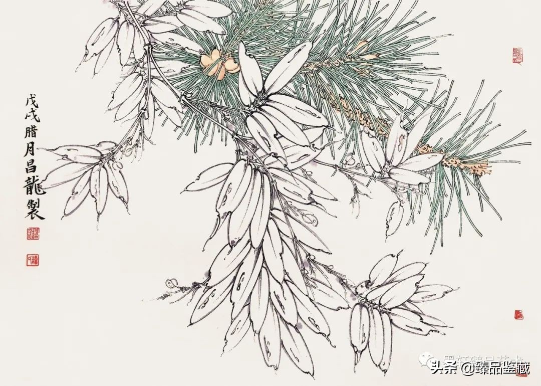 谭昌龙工笔画作品欣赏,年画作品创意画牛年