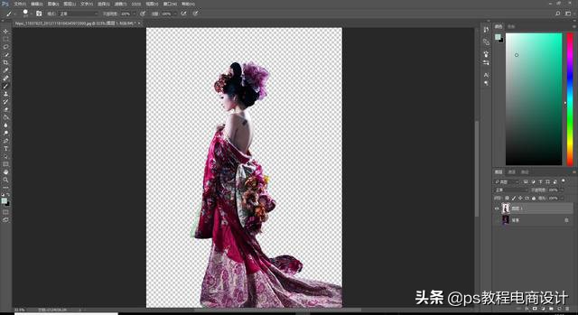 ps通道抠图怎么变黄色了,灰色人物图片怎么用ps通道抠图